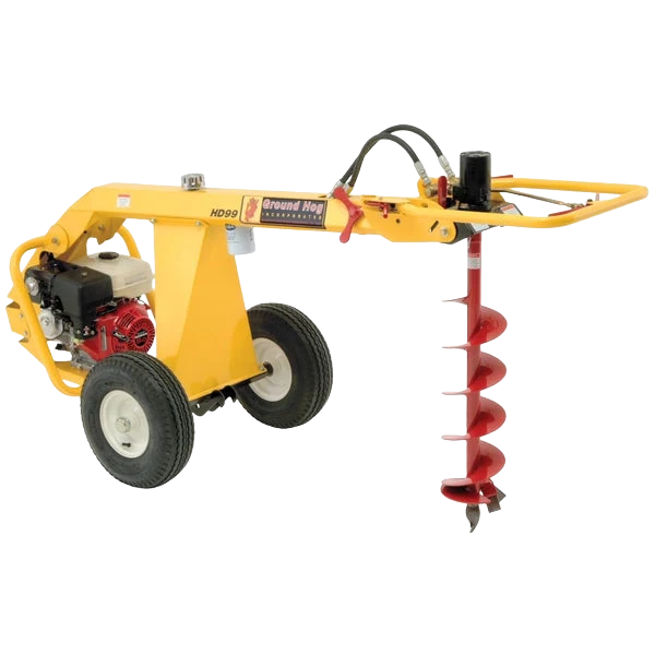 Soft Ground Hog Towable Hydraulic Earthdrill Rental Green