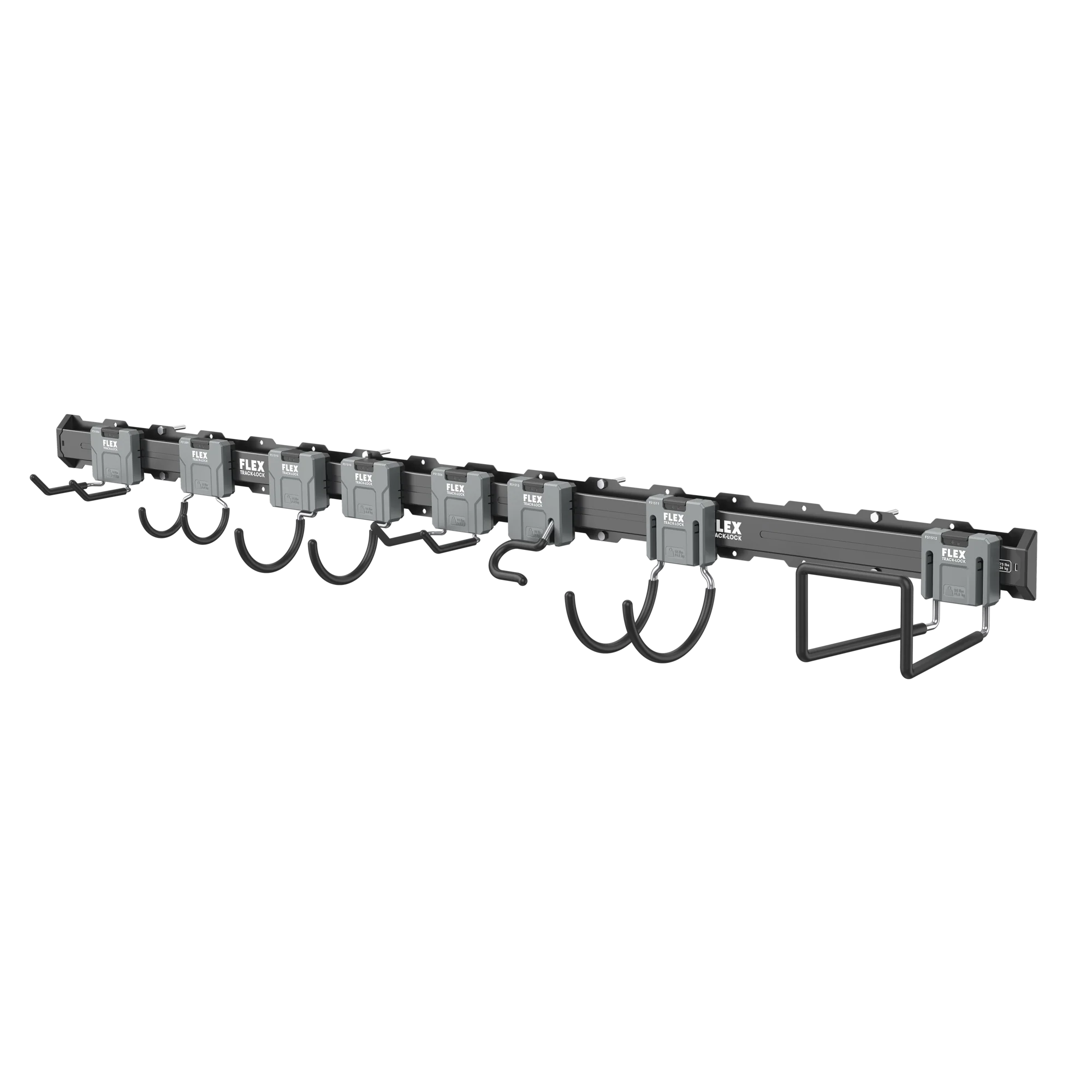 Luxury FLEX TRACK LOCK™ 10 Pc. All Purpose Wall Storage Set Dependable