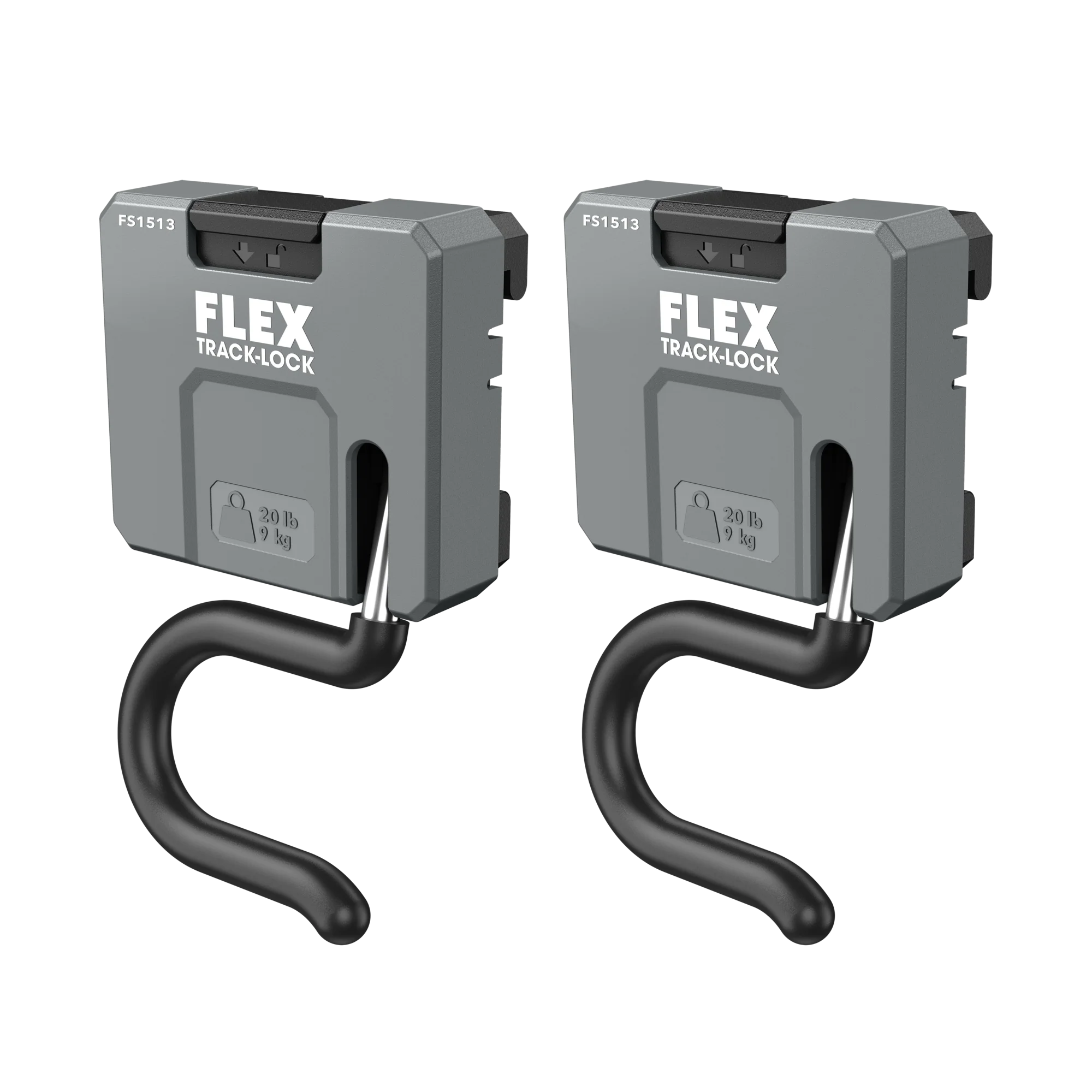 Secure FLEX TRACK LOCK™ S-Hook 2 Pack Excellent