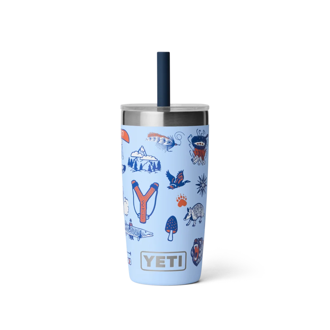 Exceptional YETI Rambler 10 Oz. Whippersnapper Blue Tumbler with Straw Lid Natural
