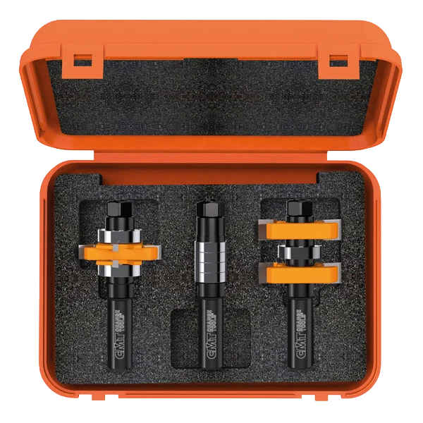 Unique CMT Orange Tools Adj. Tongue Groove Bit Set For Mission Style Cabinet Doors 1 2 Shank Fine