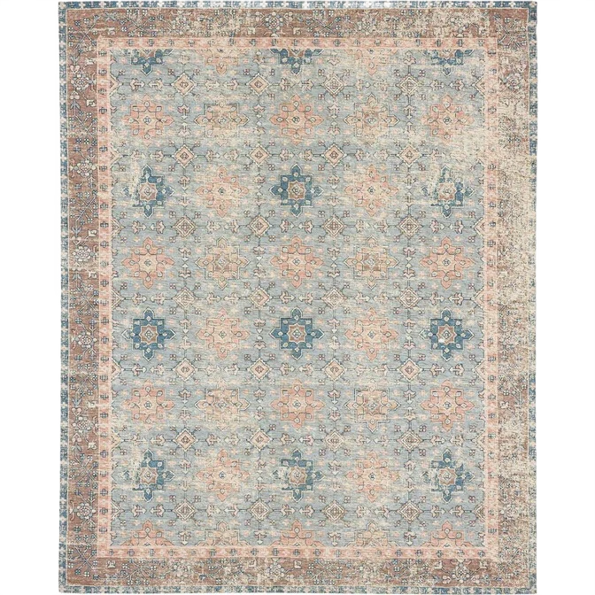 Practical Karastan Zula Hazega Blue Rose Rug 5' x 8' Enhanced