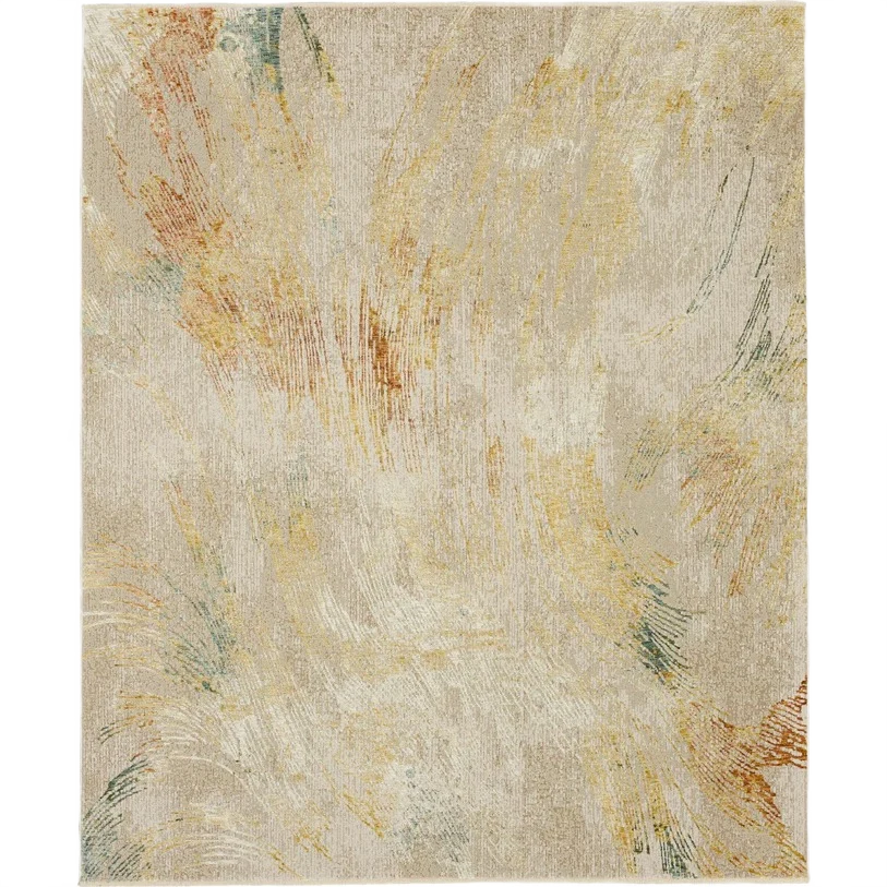 Relaxed Karastan Memento Artifact Beige Rug 8' x 10'3 High-Performance