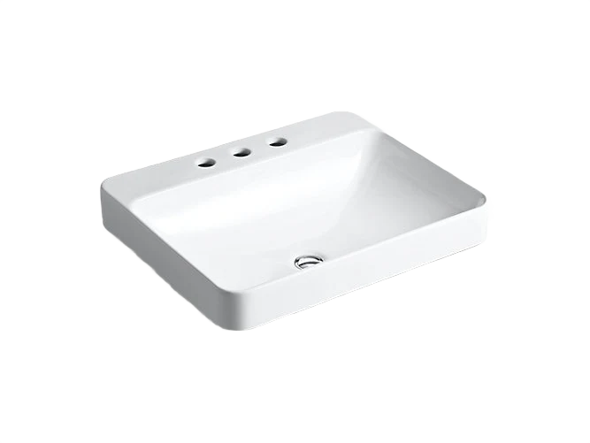 First-Class Kohler Vox Rectangle White Vessel Bathroom Sink 23 World-Class