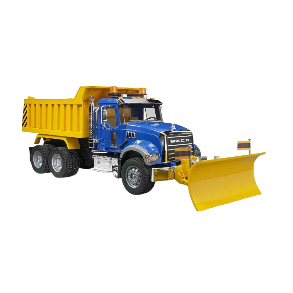 Original Design Bruder Toys 1 16 Scale Mack Granite Dump Truck w Plow Outstanding