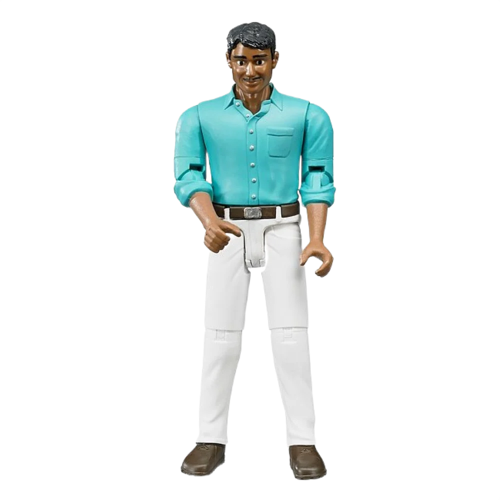 Fine Crafted Bruder Man with Medium Skin White Jeans Action Figure Exclusive