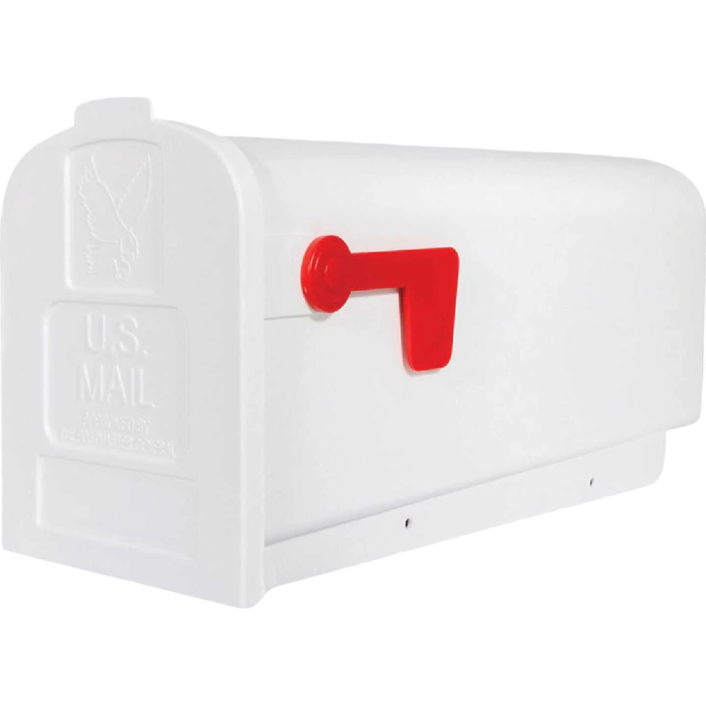 Eco-Friendly Gibraltar Parsons White Medium Plastic Post Mount Mailbox Solid
