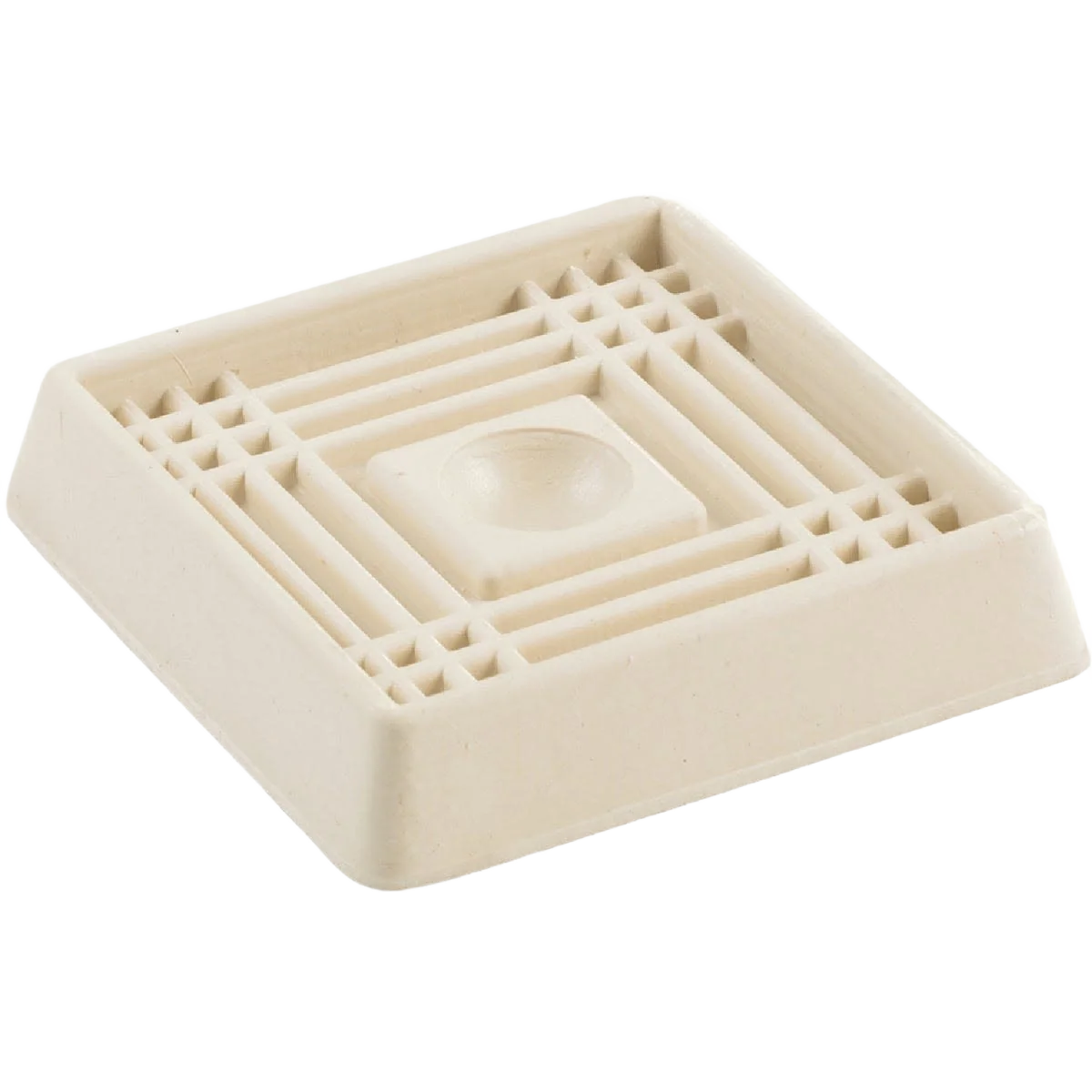Green Do it 2 In. ID Square Almond Furniture Leg Cup 4-Pack Relaxed