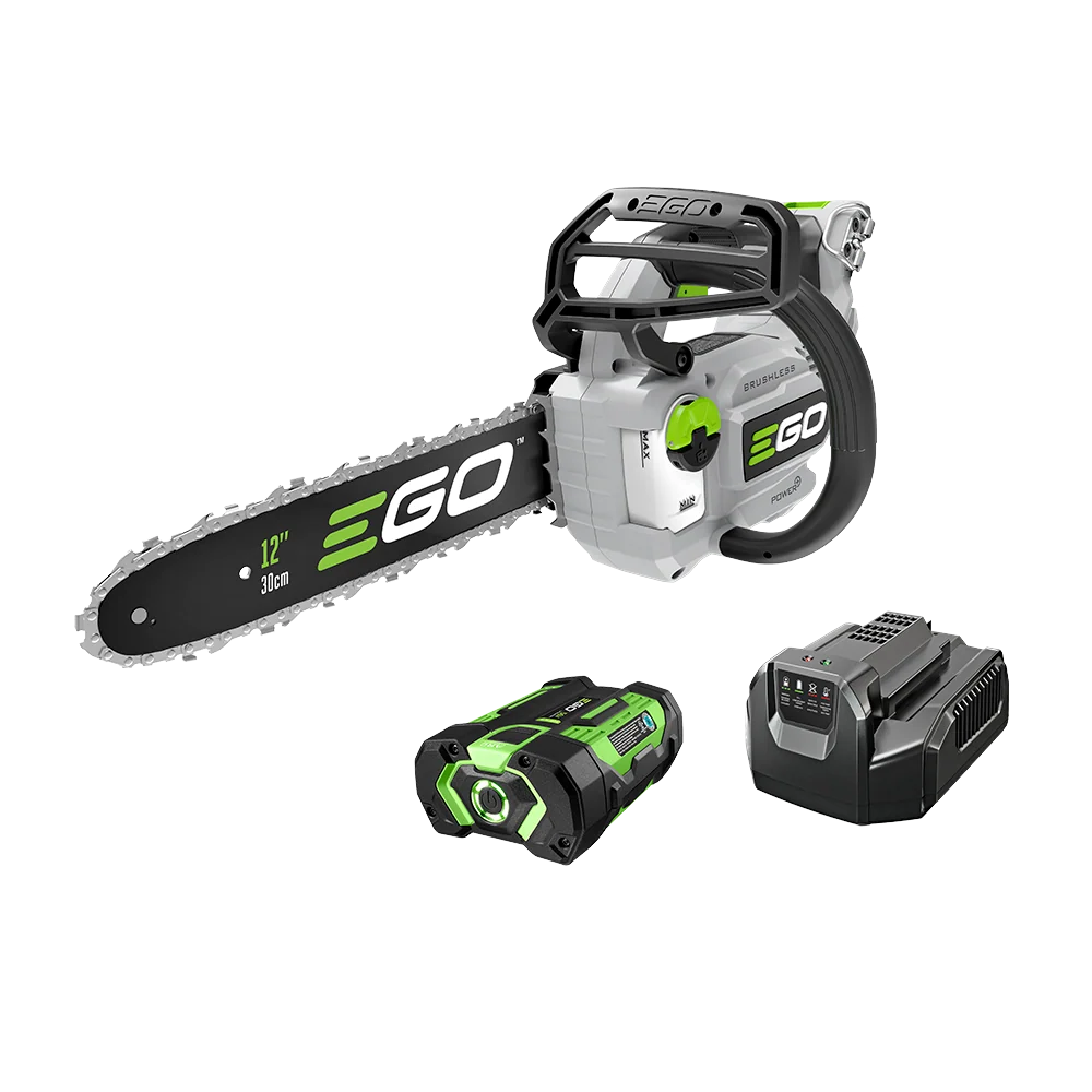 Organic EGO Power 12 Compact Chain Saw with 2.5Ah Battery and 210W Charger First-Class