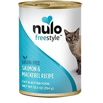 Prestigious Nulo style Salmon Mackerel Canned Cat Food 12.5 oz. Flexible