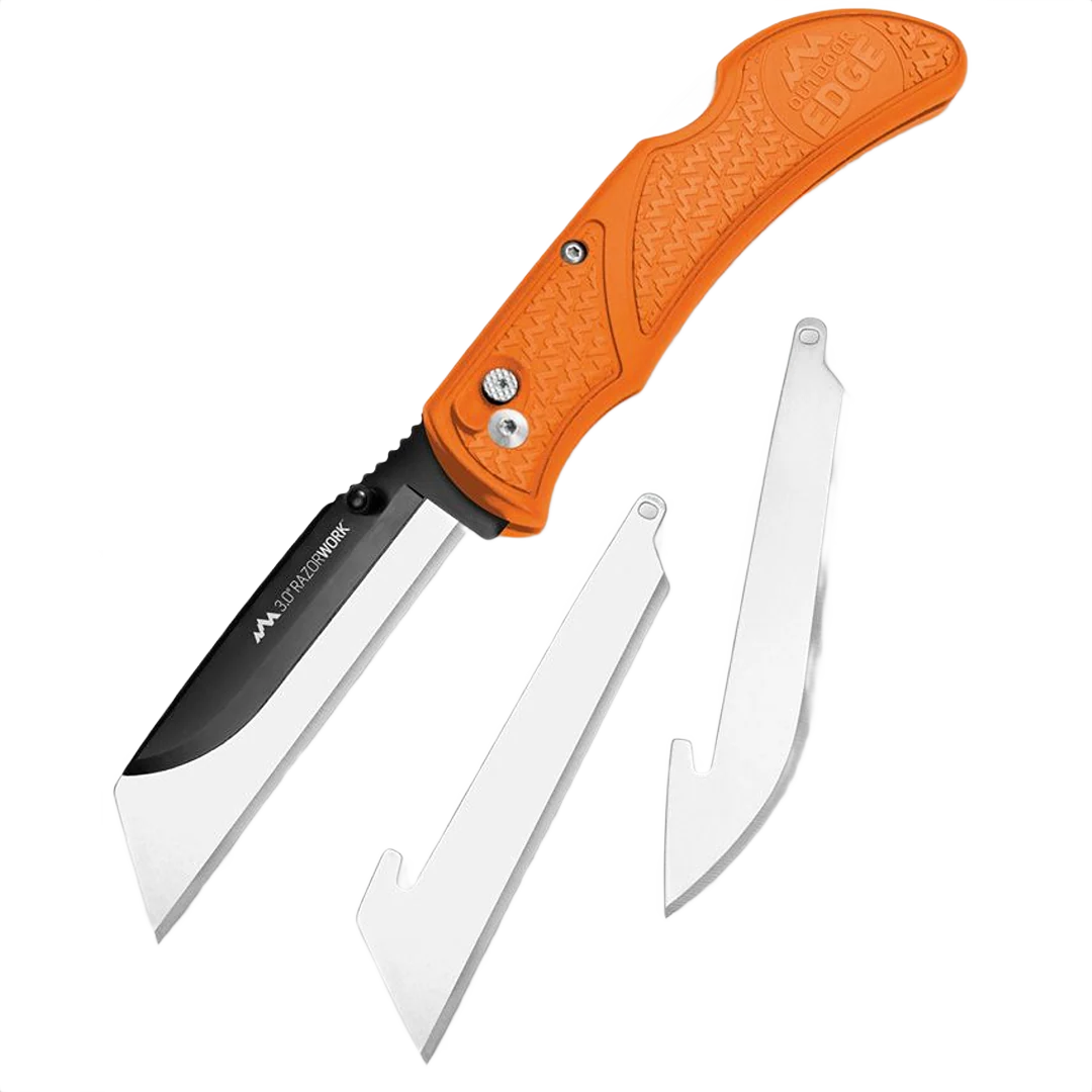 Elite Outdoor Edge Razorwork® Replaceable Blade Utility Knife Orange Exceptional
