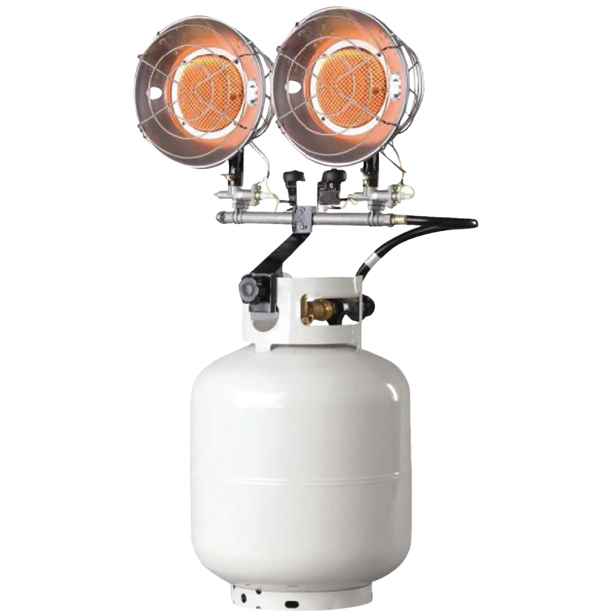 Efficient Mr. Heater 30 000 BTU Radiant Double Tank Top Propane Heater 17.25 in. User-Friendly