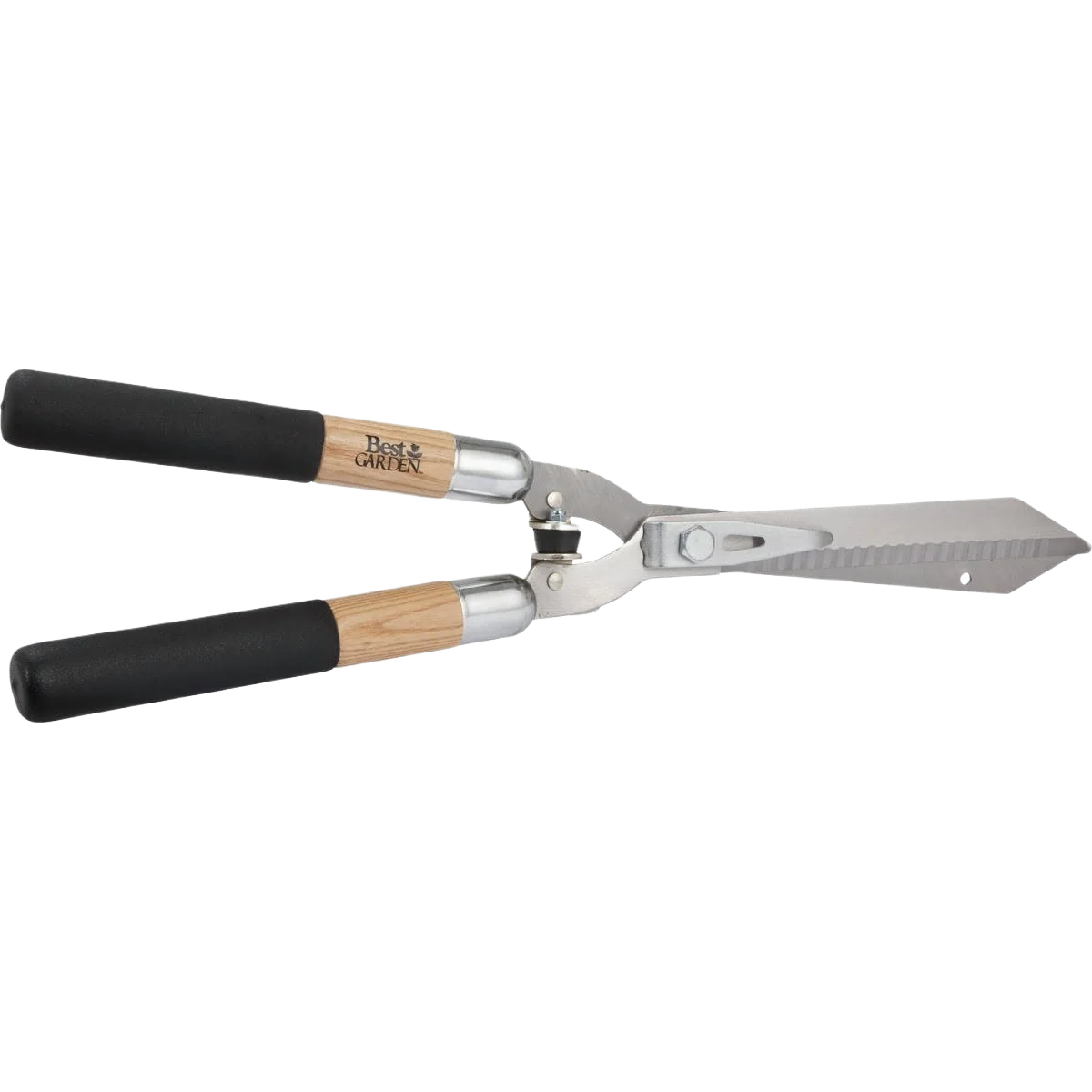 Environmentally Friendly Garden Carbon Steel Serrated Hedge Shear 9 in. Natural