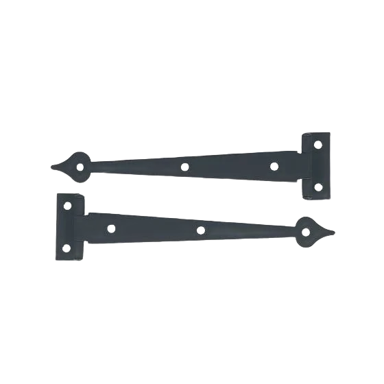 Contemporary Acorn Smooth Black Heart Cabinet Strap Hinge with 3 8 in. Offset Pair Healthy