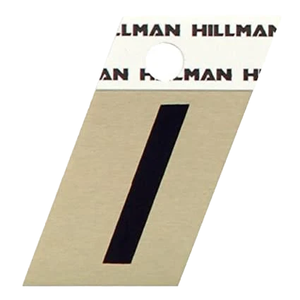 Reusable Hillman 1-1 2 Inch Black Gold Aluminum Angle Cut Sticker Letter I High-End