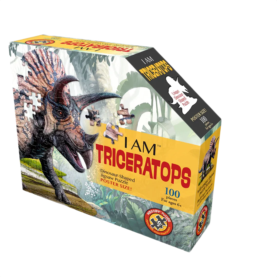Classic Madd Capp I Am Triceratops Puzzle 100 Pc Selected