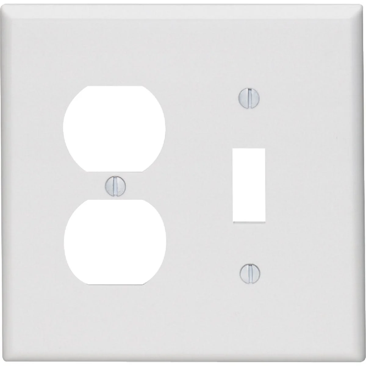 Reliable Leviton Mid-Way 2-Gang Combination White Wall Plate Trendy