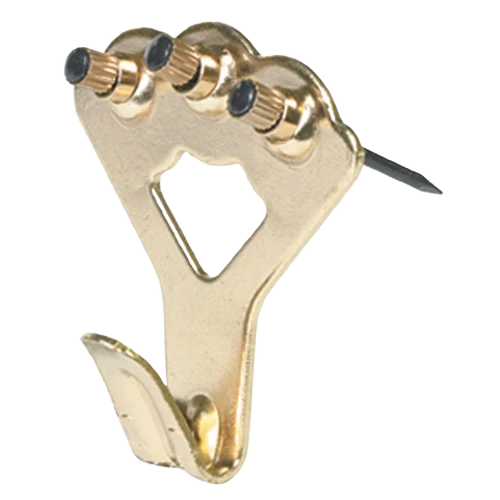 Natural Hillman Brass Classic Picture Hanger 75 lb. Easy-to-Use