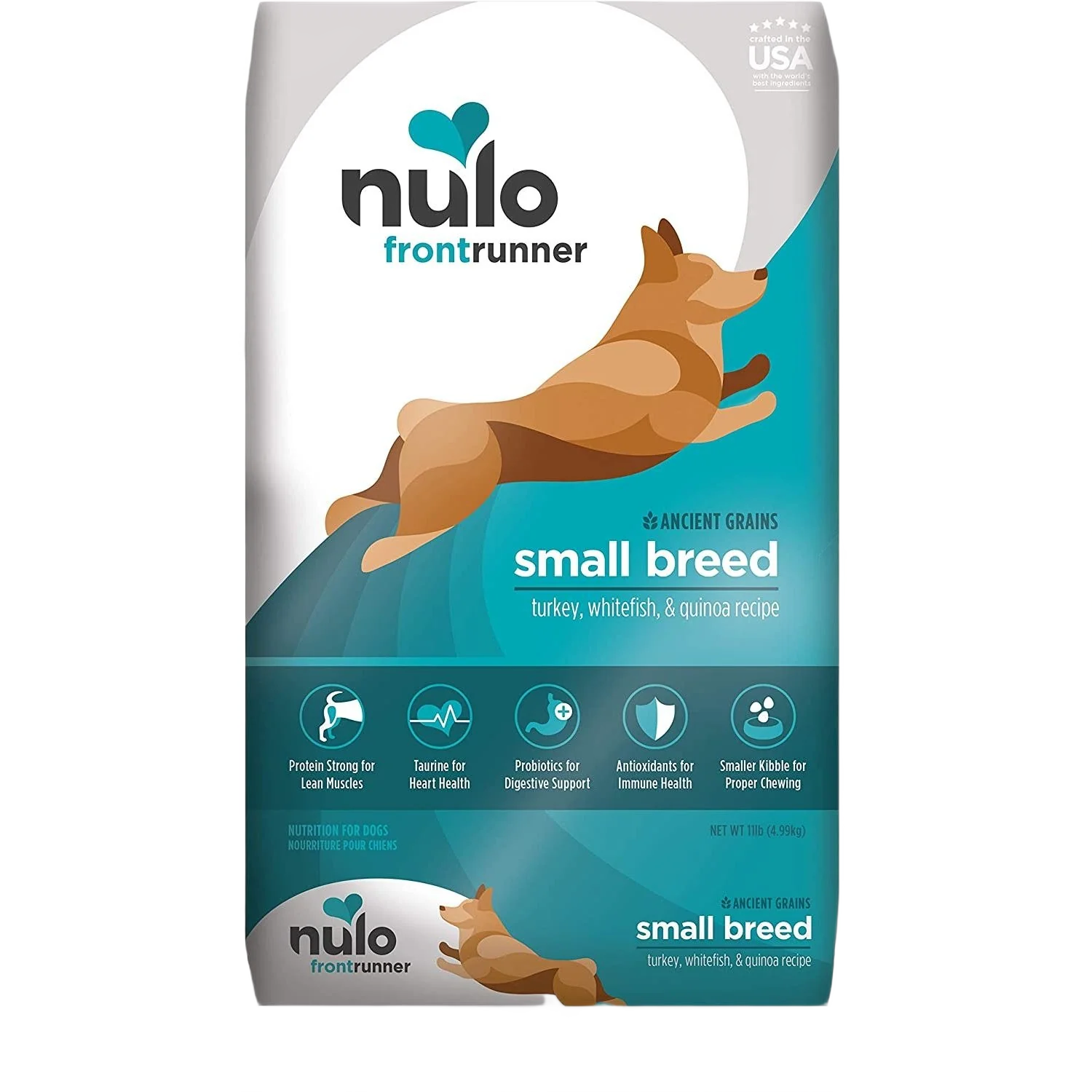 Official Nulo Frontrunner Turkey Whitefish Quinoa Recipe Dry Dog Food for Small Breeds 11 lb. Unique