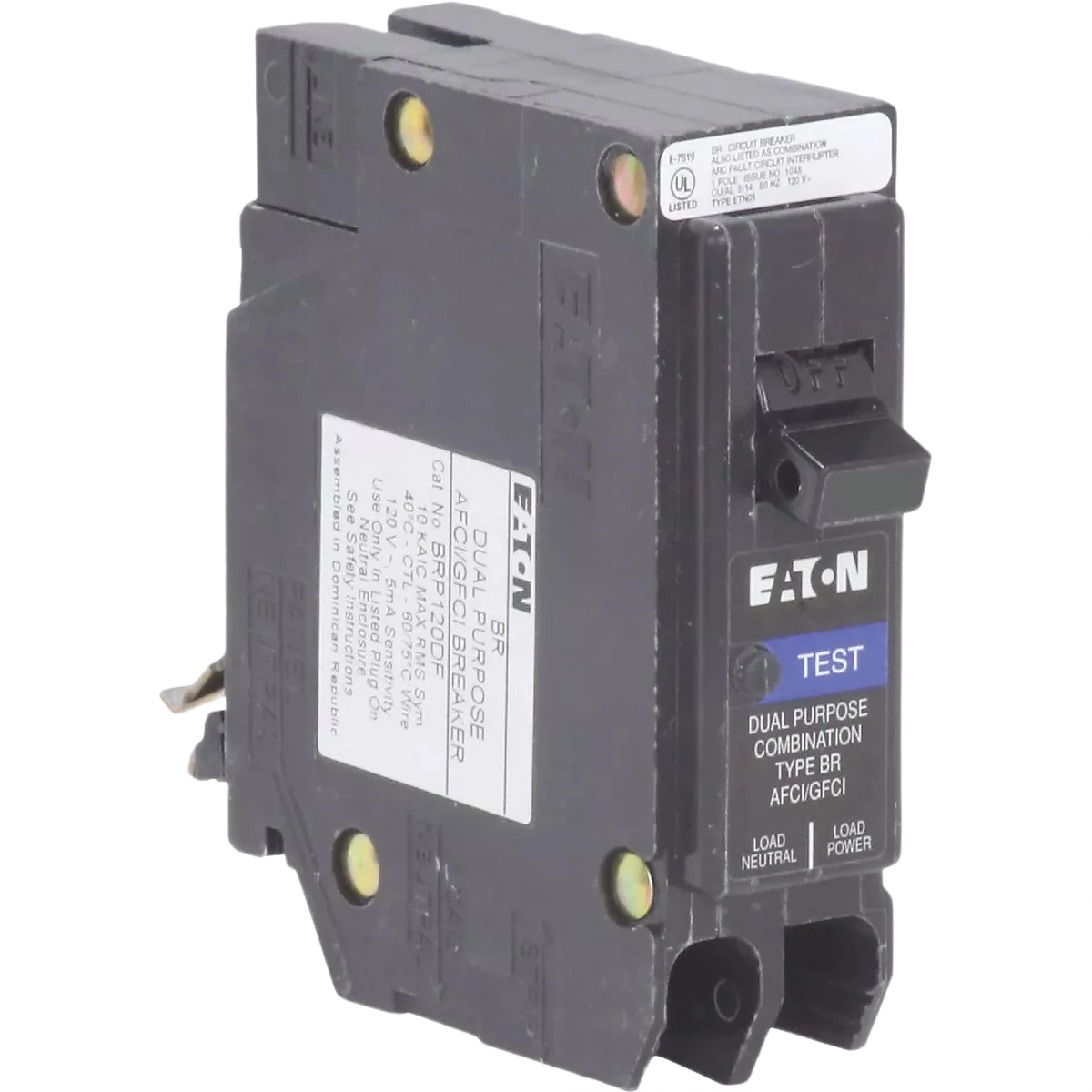 Selected Eaton BR 20A Single-Pole AFCI GFCI Circuit Breaker Lightweight