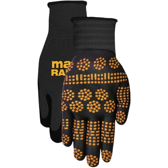 Authentic Midwest Gloves Gear MAX Radial S M Nitrile Coated Gloves Natural