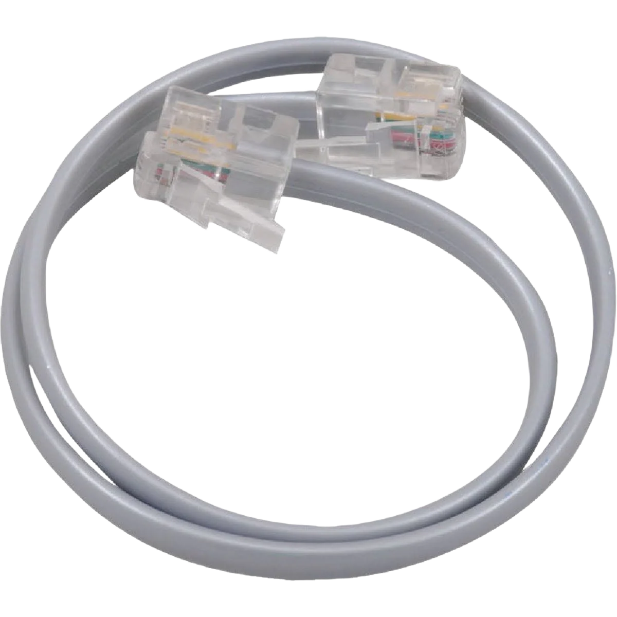 Specialty RCA 1 Ft. Silver Phone Cord Clean