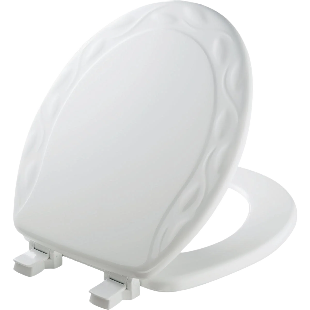 Authentic Mayfair Round Designer Sculptured Ivy Wood Toilet Seat High-Performance