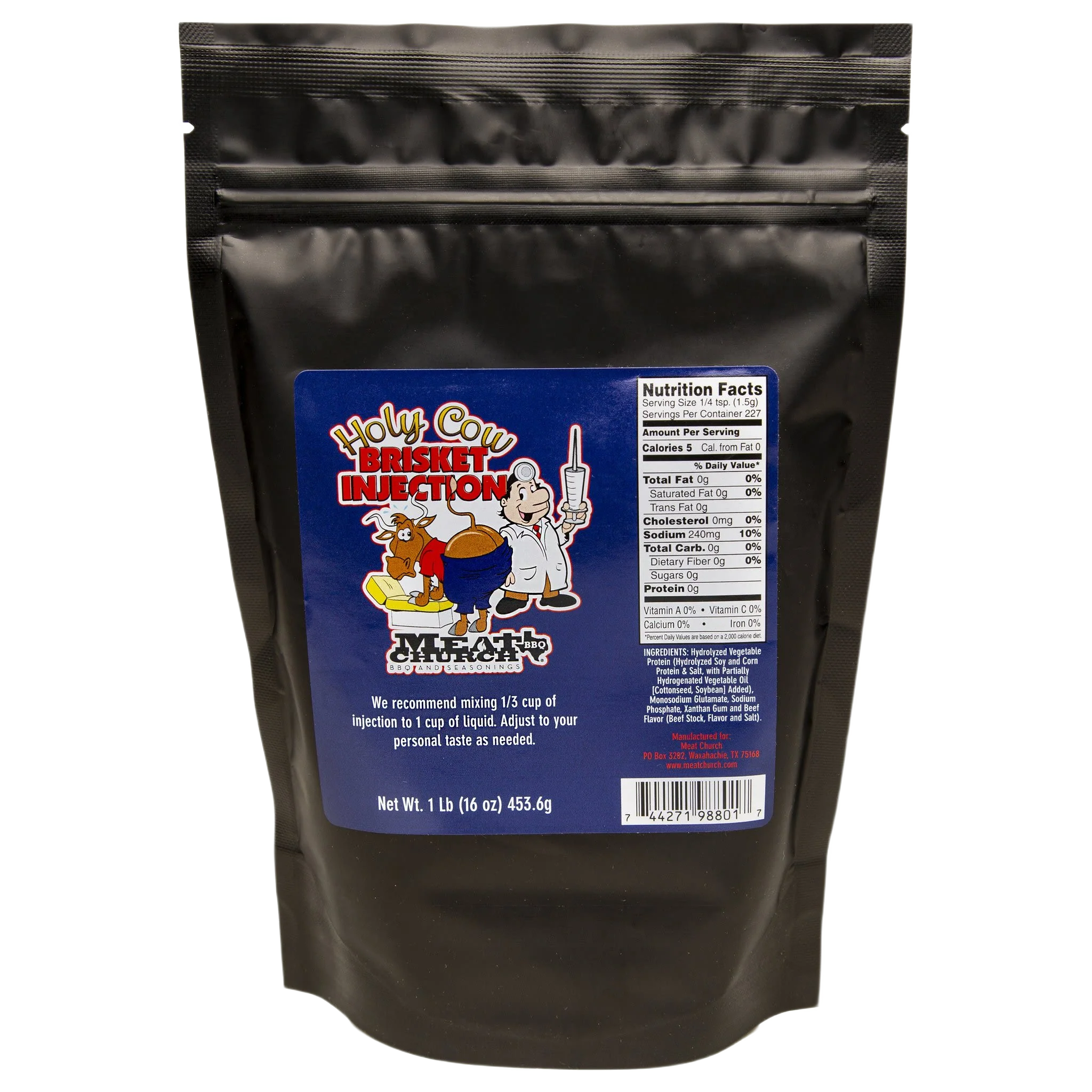 Premium Material Meat Church BBQ Holy Cow Brisket Injection 1 lb. Stylish