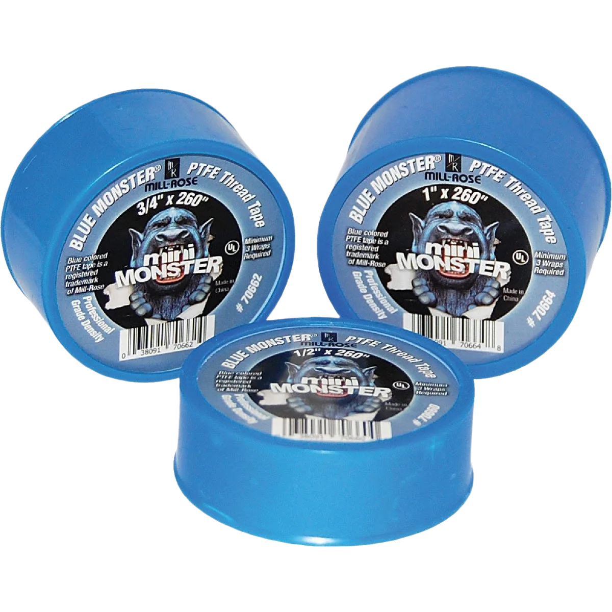 Trendy Blue Monster PTFE Thread Seal Tape 3 4 In. x 520 In. High-Grade