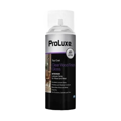 Traditional ProLuxe Clear Wood Finish Interior Semi-Gloss Spray Lacquer 10 oz. Casual