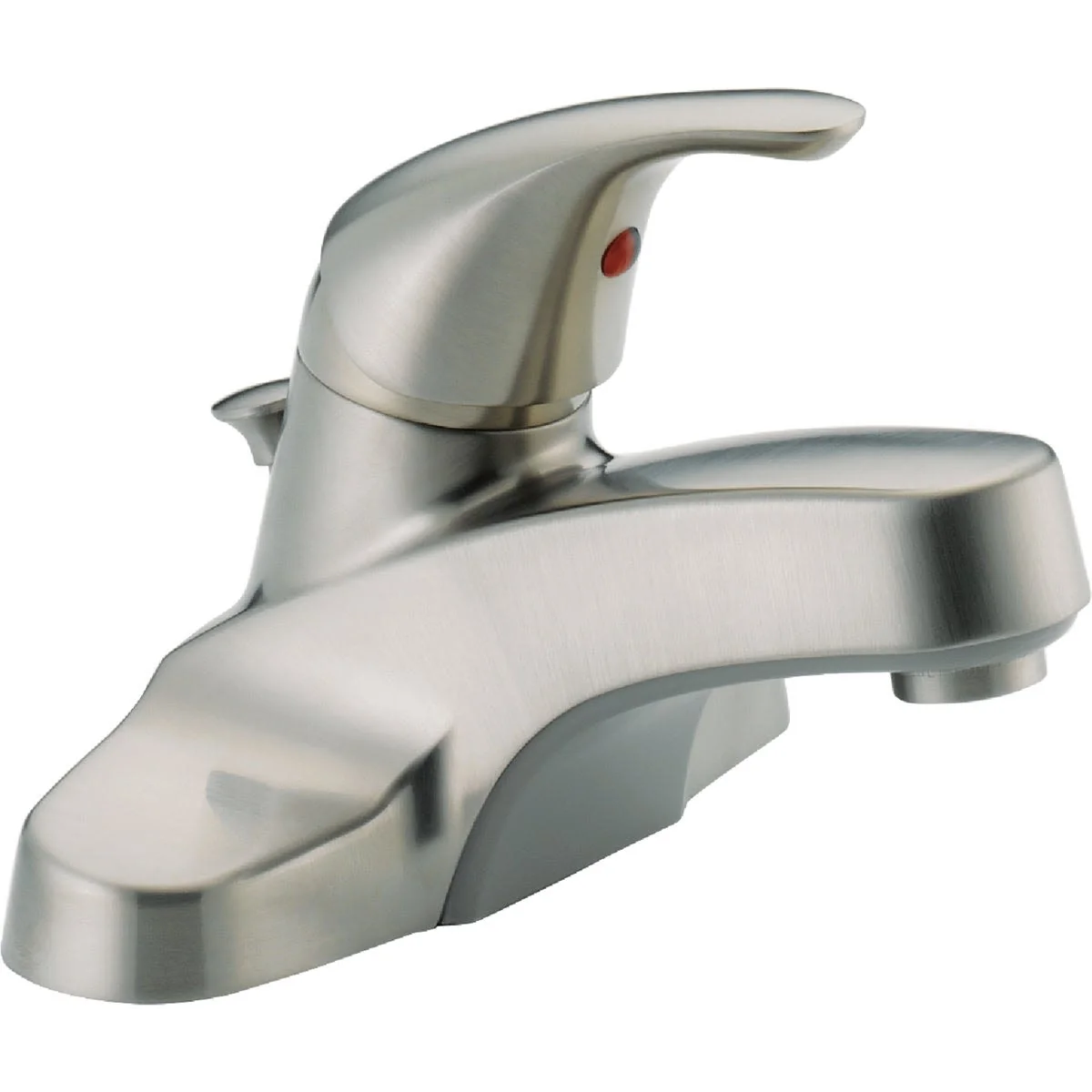 Prestigious Peerless Single Handle Centerset Bathroom Faucet Brushed Nickel Green