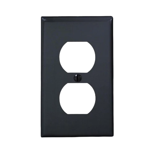 Optimized Leviton 1-Gang Black Duplex Wallplate Enhanced