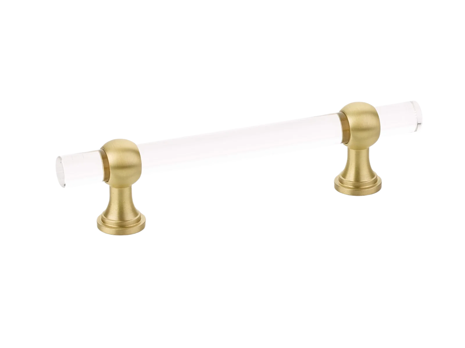 Elegant Schaub Satin Brass Acrylic 4 Lumiere Transitional Adjustable Pull Premium Material