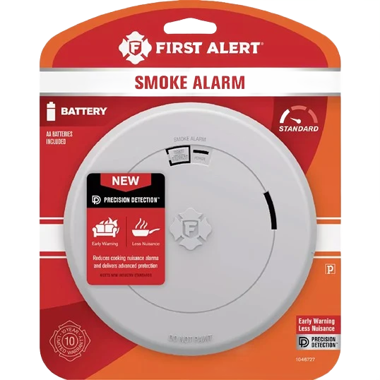 Dependable First Alert Battery Powered Photoelectric Smoke Alarm High-Performance