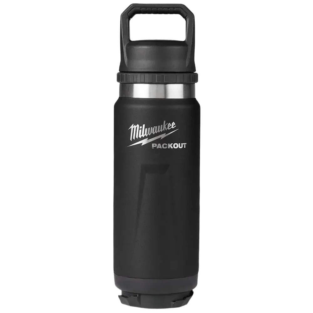 Fast Milwaukee PACKOUT™ 24oz Insulated Bottle with Chug Lid Black Certified