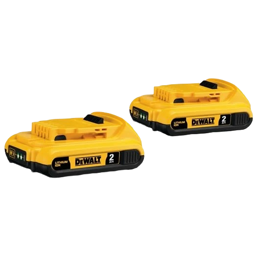 First-Class DEWALT 20V MAX Compact 2AH Battery 2-Pack Organic