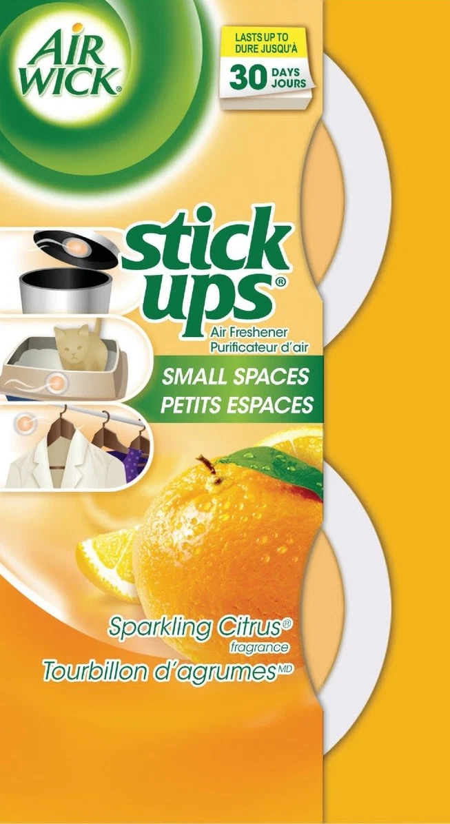 Reusable Air Wick Stick Ups Crisp Breeze Small Spaces Solid Air Fresheners 2-Pack Prestigious