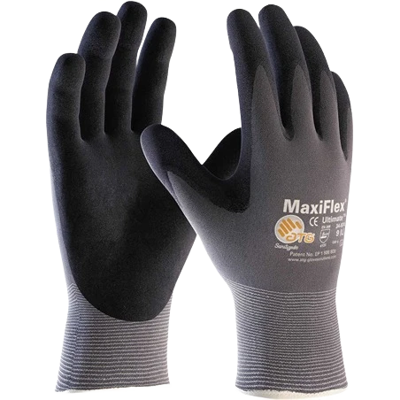 Official MaxiFlex Men's Medium Seamless Knit Nylon Lycra Gloves Enhanced