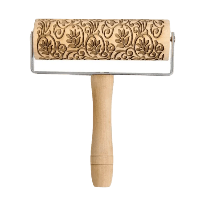 Reliable Mrs. Anderson's Floral Scroll Baking Mini Embossing Rolling Pin Consistent