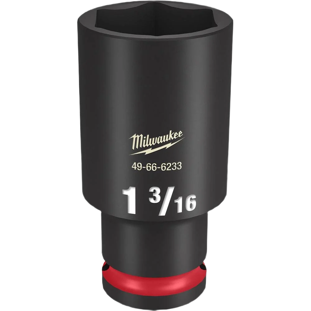Premium Material Milwaukee SHOCKWAVE™ Impact Duty™ 1 2 Drive 1-3 16 Deep 6 Point Socket Solid