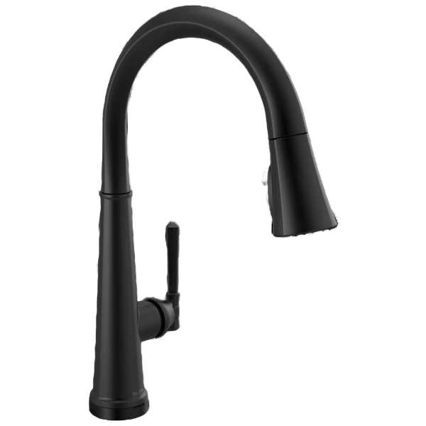Fast Delta Emmeline Matte Black Single Handle Pull Down Touch Kitchen Faucet Breathable