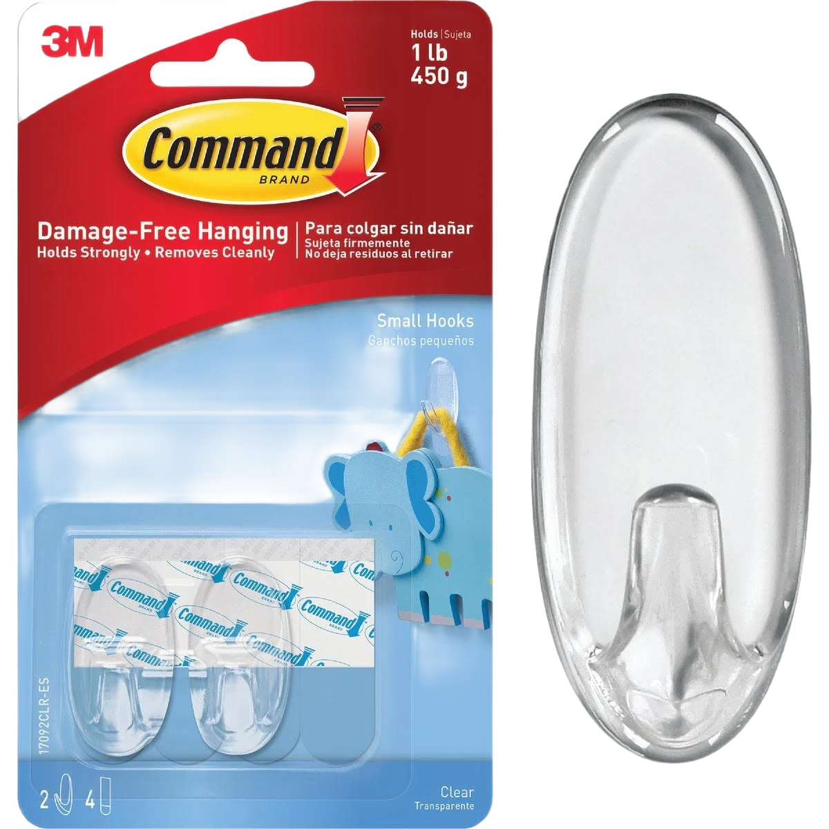 Outstanding 3M Command General Small Adhesive Utility Hook 2-Pack Recyclable