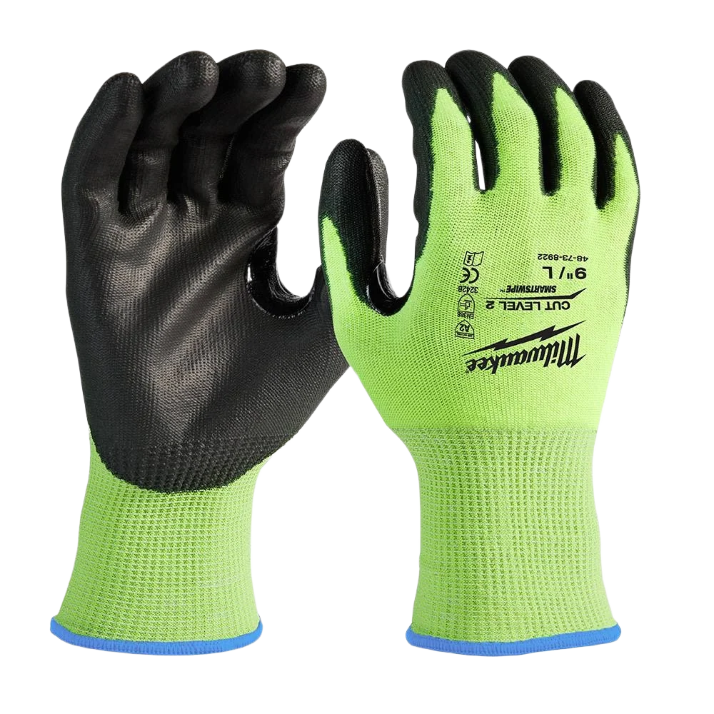 Verified Milwaukee XL Hi-Vis Cut Level 2 Polyurethane Gloves Excellent