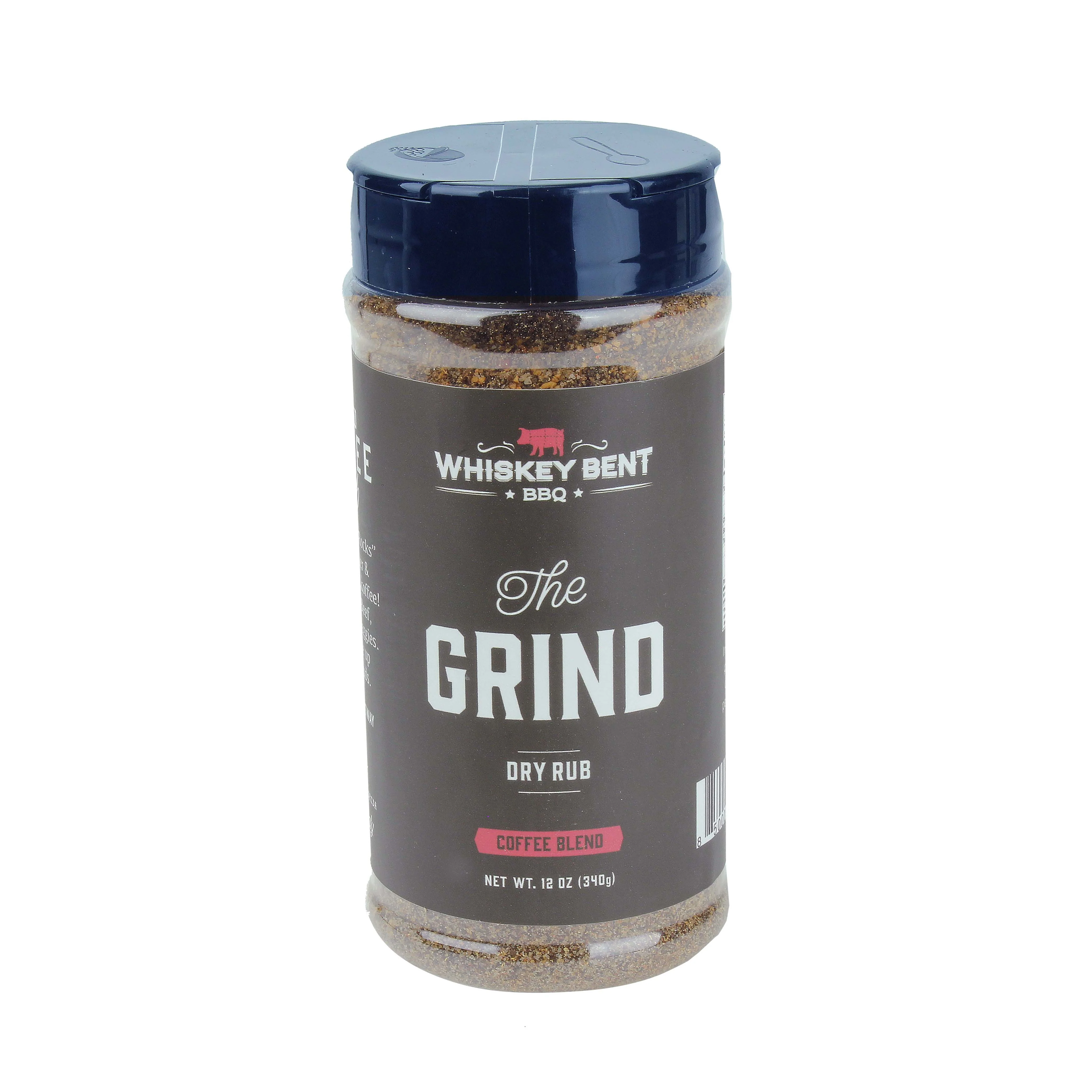 Fine Whiskey Bent BBQ The Grind Blended Coffee Gluten Dry Rub 12 oz. Selected