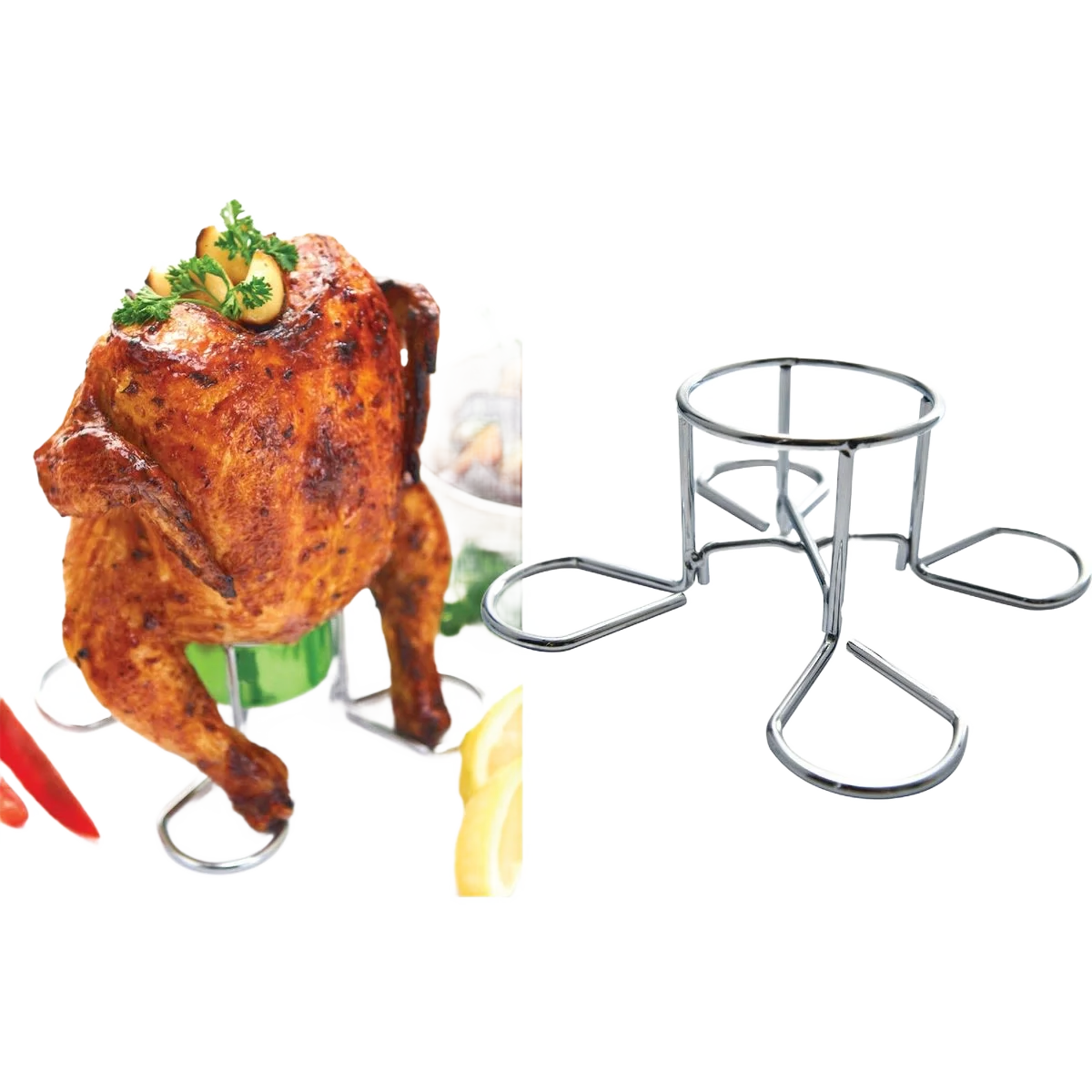 Powerful GrillPro Heavy Duty Chrome Chicken Roaster High-Performance