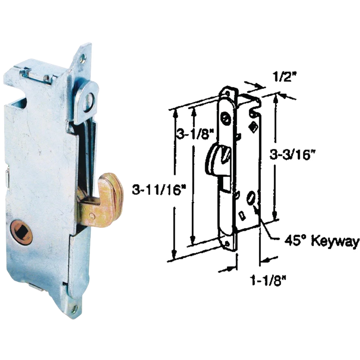 User-Friendly Prime-Line Mortise Patio Lock Stylish