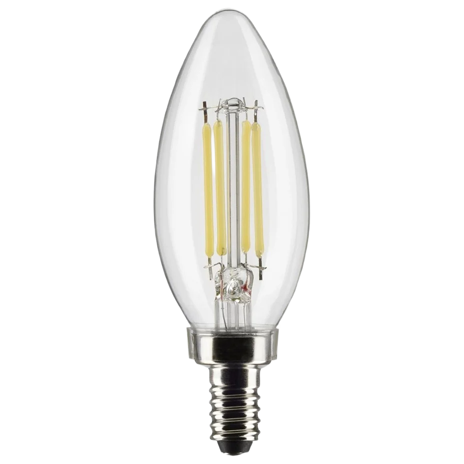 Effective Satco 5.5 Watt B11 LED Clear Natural Medium Light Bulb Convenient