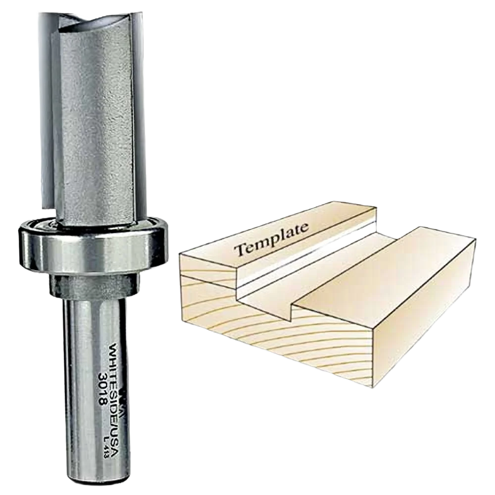 Top-Quality Whiteside Template Bit 1 2 in. SH x 1-1 8 in. CD x 1-1 2 in. CL Certified