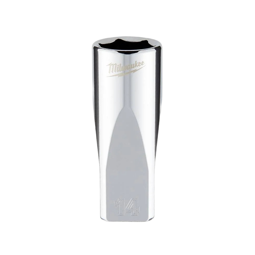 High-Grade Milwaukee 1 4 Drive 14-mm Deep Socket w FOUR FLAT™ Sides Environmentally Friendly
