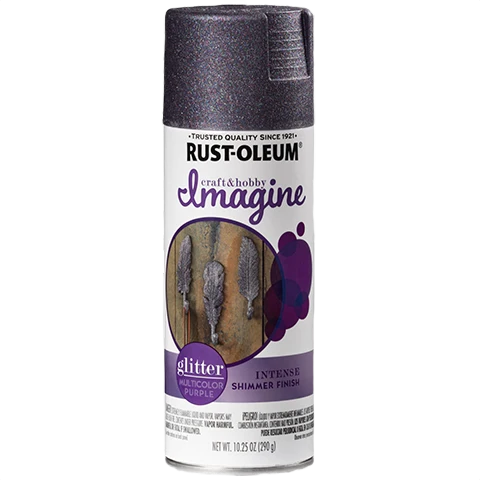 Dependable Rust-Oleum Imagine Craft Hobby Purple Glitter Spray Paint 10.25 oz. Organic